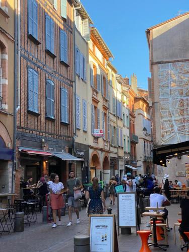 Meublé classé Carmes , entrée autonome, wifi, climatisé, petit parking privé