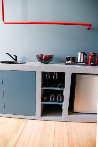 A cozinha ou cozinha compacta de CentraL44 WoW CasuaL Suite-Ermou view