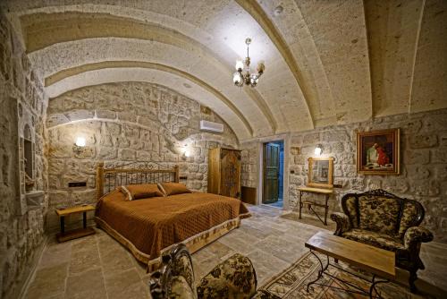 Katil atau katil-katil dalam bilik di Cappadocia Cave Lodge