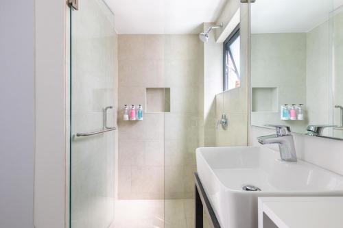 Vannituba majutusasutuses Loft cómodo, seguro y con estilo, en el corazon del Centro Histórico