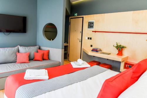 Postel nebo postele na pokoji v ubytování CentraL44 OMG Casual Suite