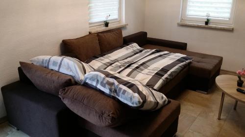 Llit o llits en una habitació de Ferienhaus „Strandhafer“