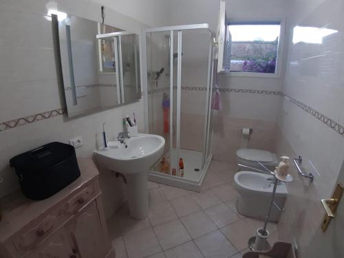 Koupelna v ubytování Casa Gori