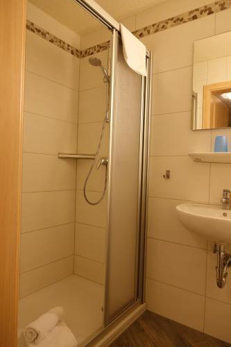 Kúpeľňa v ubytovaní Hirt's Brau-& Gasthof