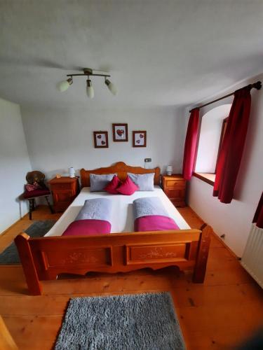 Ένα ή περισσότερα κρεβάτια σε δωμάτιο στο Ferienhaus Annelies