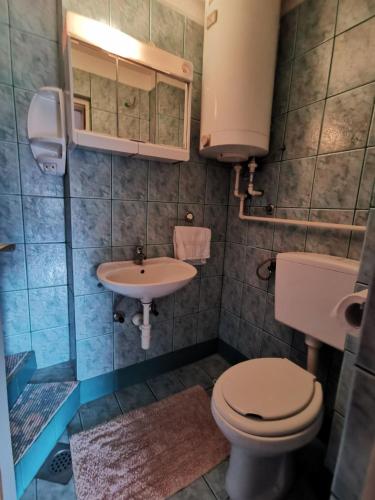 Vonios kambarys apgyvendinimo įstaigoje Apartma Jerman