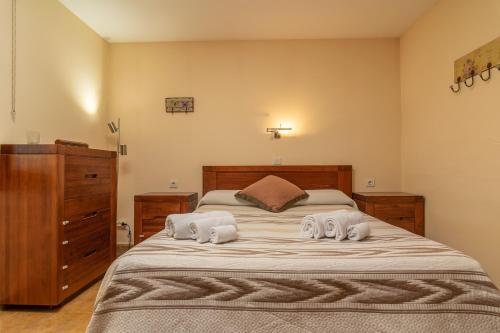 Cama o camas de una habitación en Sa Raconada