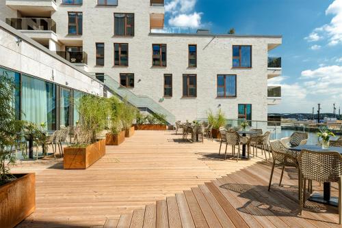 Балкон или терраса в JUFA Hotel Hamburg HafenCity