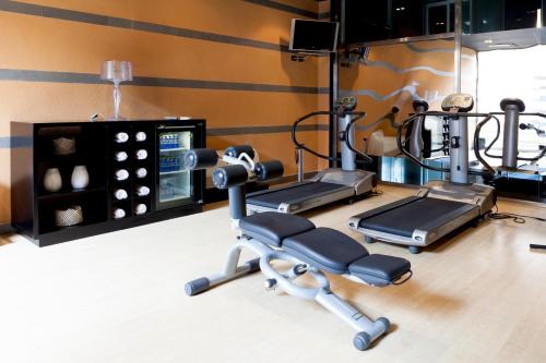 Fitness centrum a/nebo fitness zařízení v ubytování Eurostars Vila de Allariz Hotel Balneario