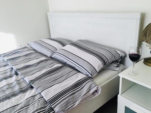 Posteľ alebo postele v izbe v ubytovaní Gdańsk Szklana Huta Apartament