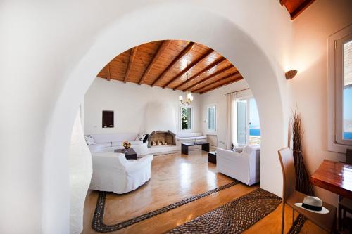 Χώρος καθιστικού στο Villas Kappas