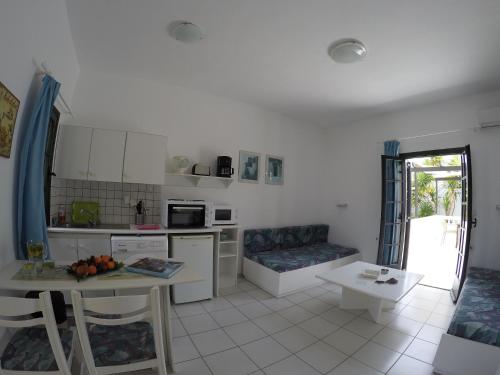 Η κουζίνα ή μικρή κουζίνα στο Aigialis Apartments & Studios