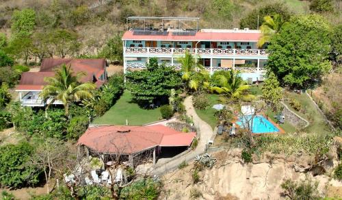 an aerial view of a resort with a swimming pool at Tamarind Tree Hotel in Salisbury