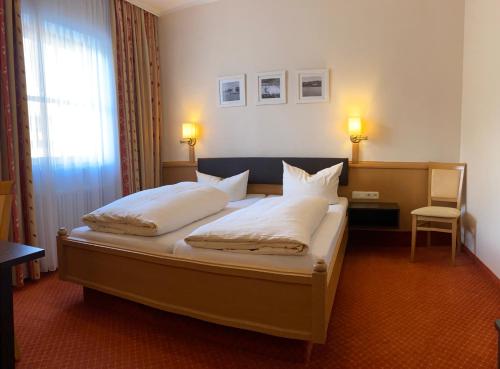 Cama o camas de una habitación en Hotel Seehof