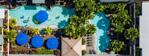 an overhead view of a pool at a resort at NOMAD - Luxe apartment in Port Douglas
