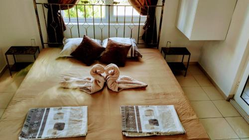 A bed or beds in a room at Dracena Guesthouse