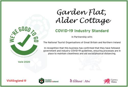 a flyer for the garden flat elder conference with a green circle at Edge of Exmoor Garden Flat, dog friendly, sleeps 2 - 4 in East Anstey