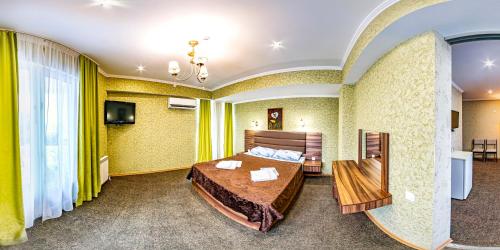 Cama o camas de una habitación en Rostovchanka resort inn