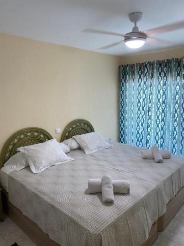 Säng eller sängar i ett rum på Apartment Alcudia Beach