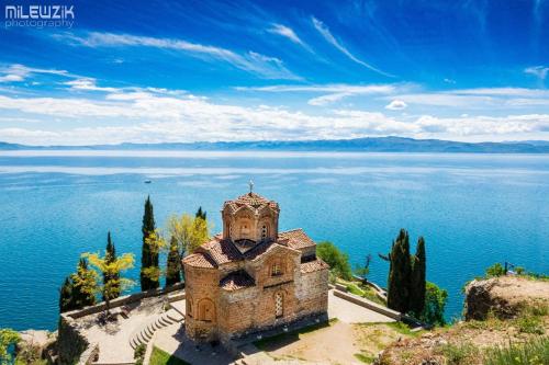 Ohrid apartment DEEP BLUE LAKE sett ovenfra