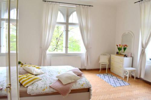 Postel nebo postele na pokoji v ubytování BEDROOM residence with SAUNA