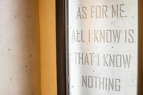 a window with the words as far me asavis is all laundry is that k at Bella Roe Premium Apartments in Belgrade