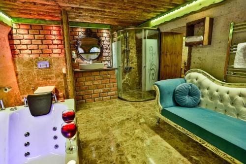 Χώρος καθιστικού στο Casia Cave Suites