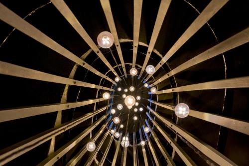 a ceiling with a bunch of lights in it at La Valiz in Lille