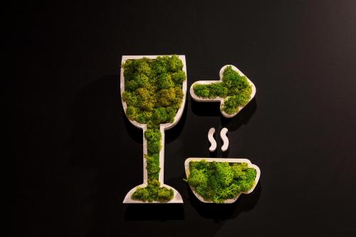 a rendering of a plant in the letter k at La Valiz in Lille