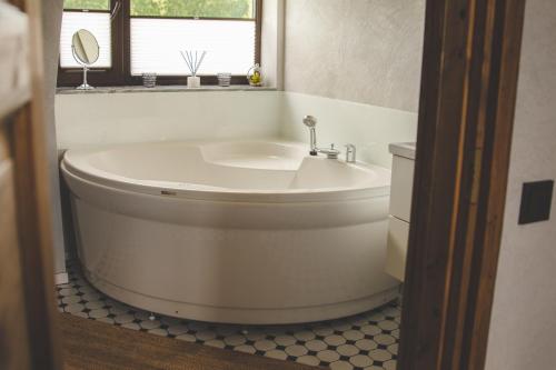 Ett badrum på Villa Susi