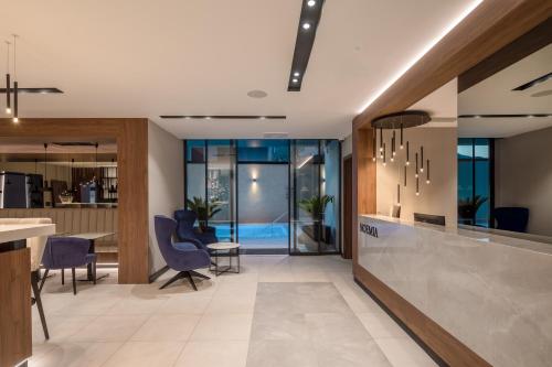 Η κουζίνα ή μικρή κουζίνα στο Boutique Hotel Noemia