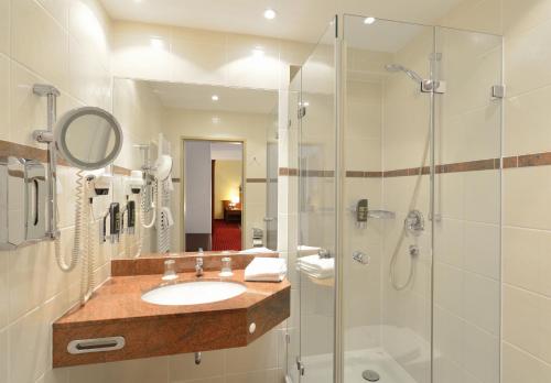 Kylpyhuone majoituspaikassa Europäischer Hof