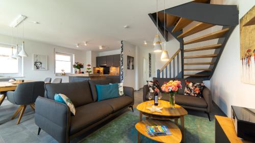 Χώρος καθιστικού στο Ferienhaus Deichstraße 8