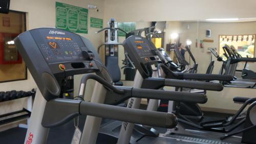 a row of cardio machines in a gym at Holiday Inn Express Chihuahua by IHG in Chihuahua