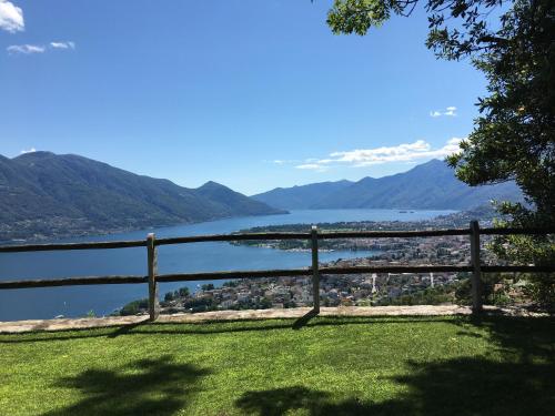 a view of the lake from the house at Rustico RESA: Brione sopra Minusio in Brione sopra Minusio