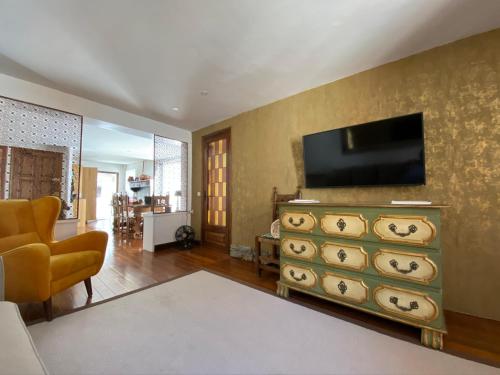 TV a/nebo společenská místnost v ubytování Apartamento Dúplex Llivia