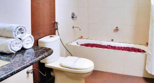 Et badeværelse på Hotel Shanti Palace