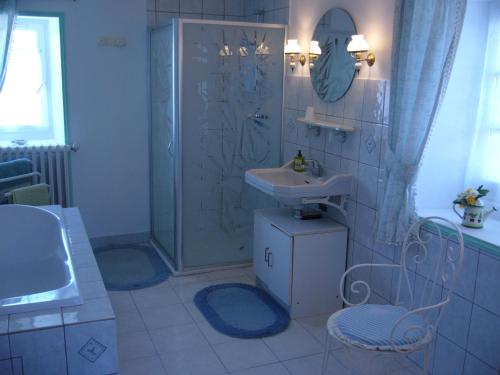 Koupelna v ubytování Ferme de Dauval