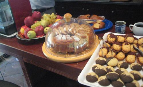 a table with a bunch of different types of food at Holiday Zigos in Igoumenitsa