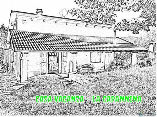 a black and white drawing of a house at Capannina Vesale in Sestola