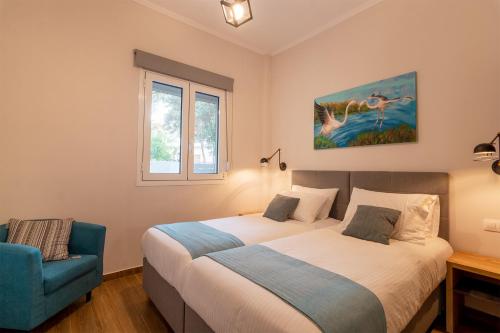 Llit o llits en una habitació de Bitsakis Family I - Paleochora Luxury House