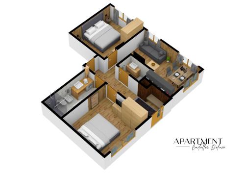 Půdorys ubytování Casteller Apartment Deluxe