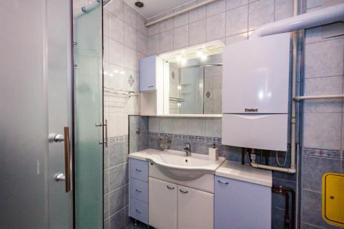 Vonios kambarys apgyvendinimo įstaigoje Apartmani Strsoglavec