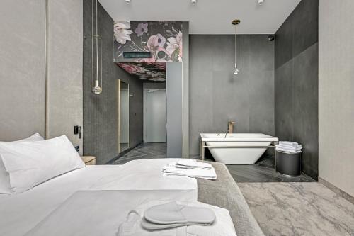 Koupelna v ubytování HOTEL GRANO Gdańsk Old Town - GRANO HOTEL Gdańsk Old Town