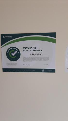 Certifikát, hodnocení, plakát nebo jiný dokument vystavený v ubytování Scapaflow B&B
