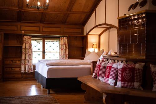 Llit o llits en una habitació de Ferienhaus Murmi