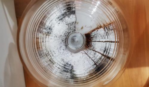 a close up of the inside of a food processor at Pepi B&B in Santa Maria di Castellabate