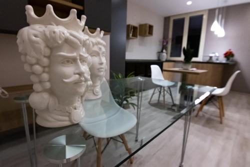 Ruang duduk di b&b Le Maioliche