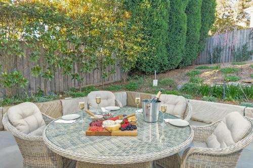 a table with a tray of food on it at Hall House in Bowral