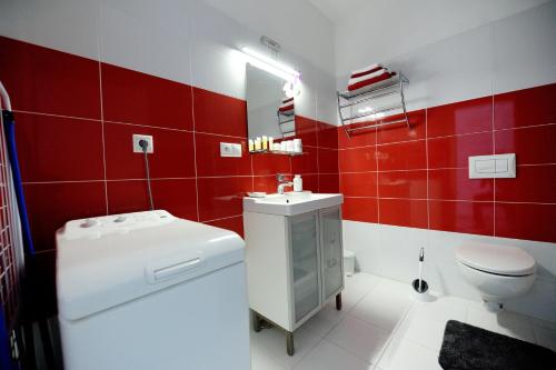 Kylpyhuone majoituspaikassa Apartmán Centroom